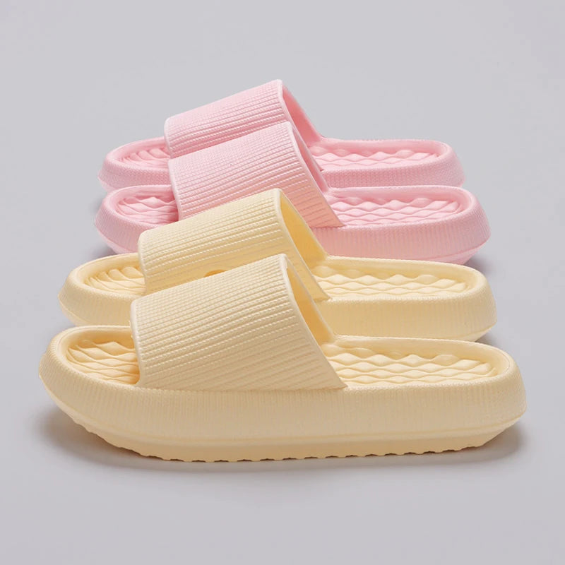 Thick Bottom Cloud Slippers Women Summer 2024 Lightweight Soft Sole Platform Sandals Woman Casual Non-slip Beach Shoes Slides [SHO]