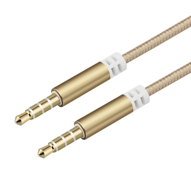 HiFi AUX Cable 3.5mm Audio Speaker Cable 3.5 Jack For Guitar Gold-Plated Auxiliary Car Headphone Cable [CAR]