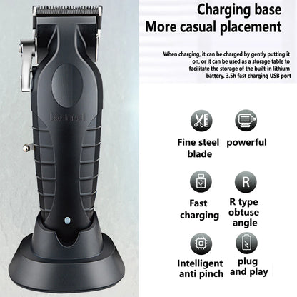 Kemei Professional Hair Clipper For Men Adjustable Cordless Electric Hair Trimmer Rechargeable Hair Cutting Machine Lithium [HAI]