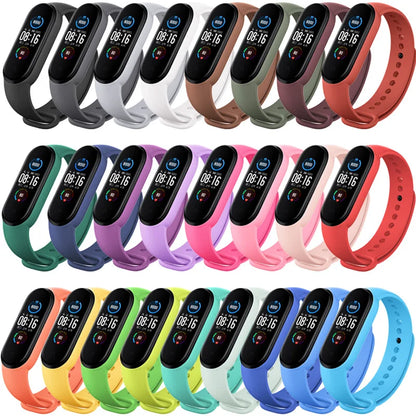 Strap For Xiaomi Mi Band 7 6 5 Bracelet Sport Silicone Wristband belt Replacement Smartwatch Xiao Mi Band 3 4 5 6 Strap [SWH]