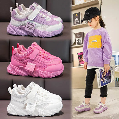 Kids Sports Shoes Children Casual Running Shoes for Boys Girls Air Mesh Breathable Fashion Sneakers Spring Summer Anti-skid Soft [SHO]