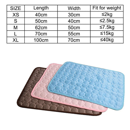 Dog Cooling Mat Summer Pad Pet Mat Bed for Dogs Cat Blanket Sofa Breathable Summer Washable Pet Supplies Accessories [PET]