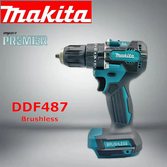 Makita DDF487 Cordless Driver Drill 18V LXT Brushless Motor Compact Big Torque Lithium Battery Electric Screwdriver Power Tool [PTO]