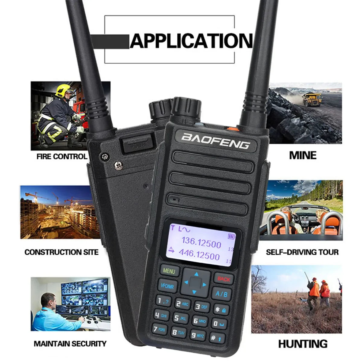 Baofeng DR 1801 Walkie Talkie DMR Radio Dual Band Dual Time Slot Digital Radio DMR 1801 Tier I & II Portable Two Way Radio [TEL]