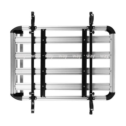 Silver Black Universal Car Roof Rack Cargo Aluminum Alloy Top Carrier Luggage Basket with Bars For SUV -Single Deck 127*90 cm [CAR]