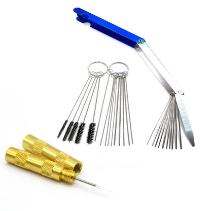 Carburetor Carbon Dirt Jet Remove Cleaning Needles Brushes Cleaner Tools for Automobile Motorcycle ATV Welder Carb Chainsaw [TOL]