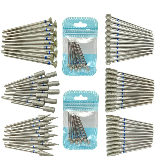 10pcsSet Diamond Nail Drill Bit Rotery Electric Milling Cutters for Pedicure Manicure Files Cuticle Burr Nail Tools Accessories [TPT]