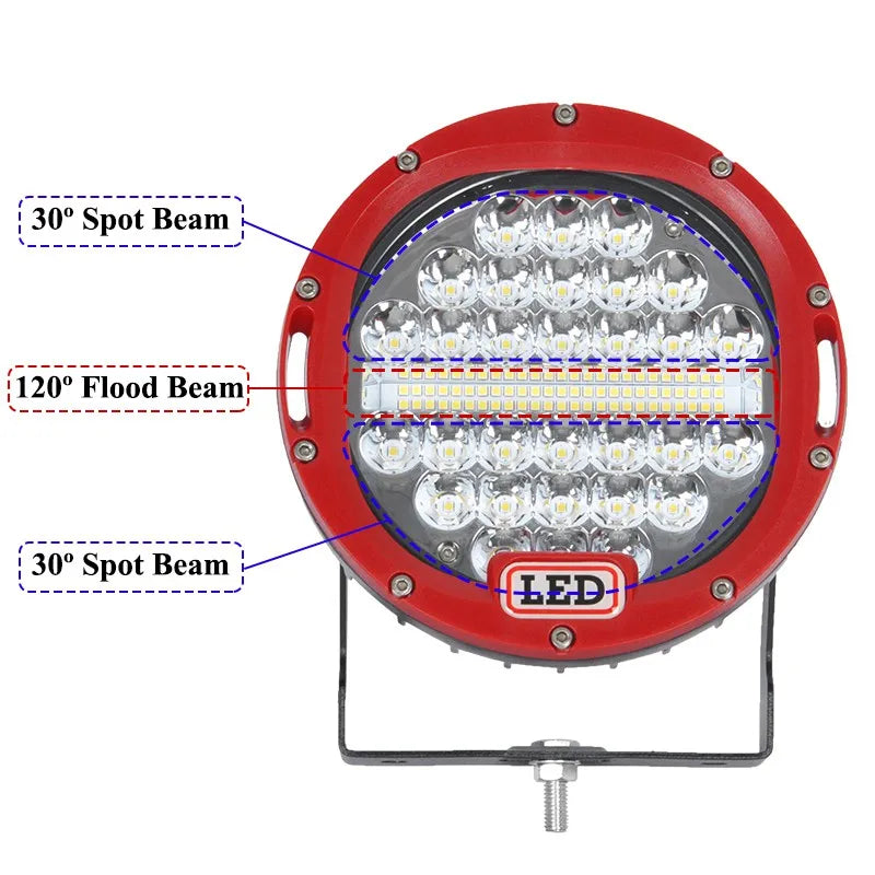 VISORAK 7" IP68 Off-road Spot Flood LED Roof Work Light Bar For ARB Offroad SUV Car 4x4 4wd Ford  Jeep Hummer Pickup Truck Lorry [CAR]