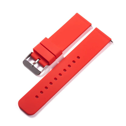 Silicone Strap Quick Release Watch Strap 18mm 20mm 22mm 24mm Waterproof Soft Rubber Smart Watch Band Wrist Bracelet Belts [SWH]