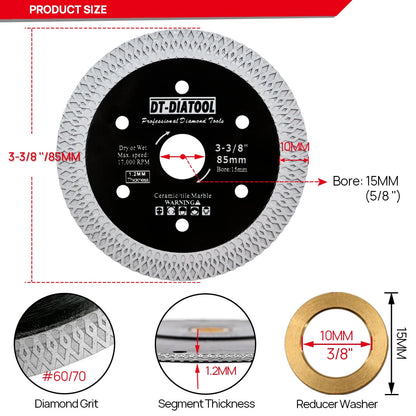 DT 1pc/2pcs/5pcs 85mm X mesh turbo Diamond saw Blade For Cutting Ceramic Tile Porcelain Tile Marble Granite Cutting Disc [PTO]