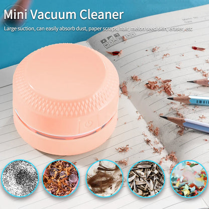 Desktop Cleaner Mini Portable Vacuum Cleaner Office Corner Desk Dust Collector Home Table Sweeper Desktop Coffee Powder Cleaner [VAC]