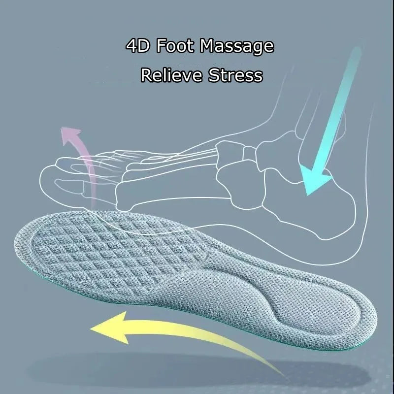 Summer Deodorant Sports Insoles for Shoes Sweat-absorbing Breathable Deodorant Anti-sweat Soft Shoe Pads Inserts for Man Women [SHO]