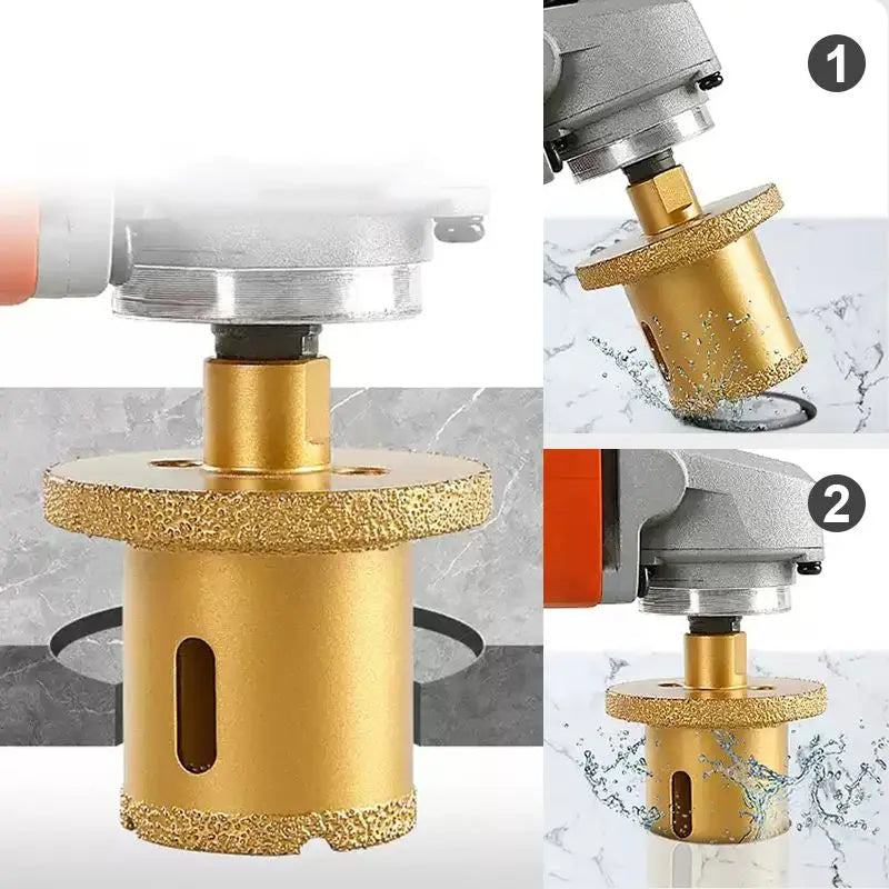 1Pc Diamond Brazed Core Dry Drill Hole Opener For Porcelain Tiles Marble Glass Granite Reaming Hole Saw Drilling Bits Power Tool [PTO]