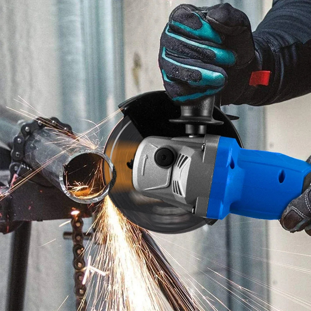 NewBeny 125mm Cordless Brushless Angle Grinder 3Gear DIY Woodworking Cutting Polishing Grinding Power Tool For Makita 18VBattery [PTO]