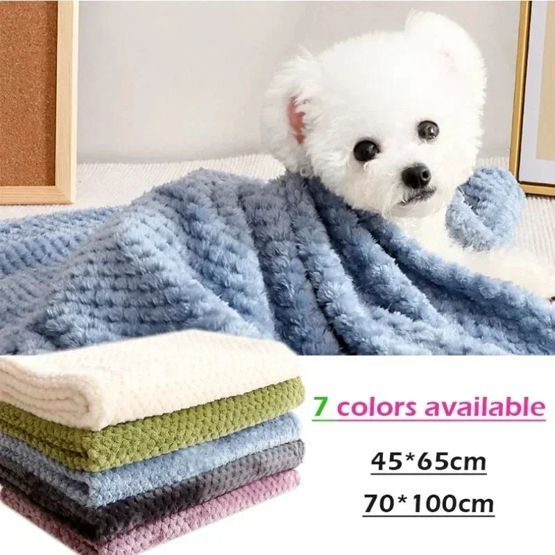 Fluffy Soft Blankets Dog Blanket Winter Warm Dog Cover Pet Bed for Dogs Comfortable Cat and Dog Cushion Blanket Pet Products [PET]