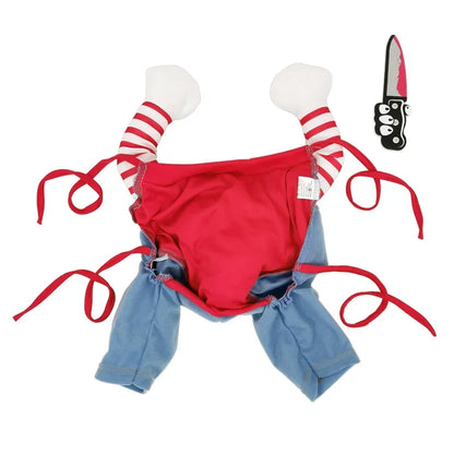 Halloween Dog Costumes Funny Pet Clothes Adjustable Dog Cosplay Costume Sets Novelty Clothing For Medium Large Dogs Bulldog Pug [COS]