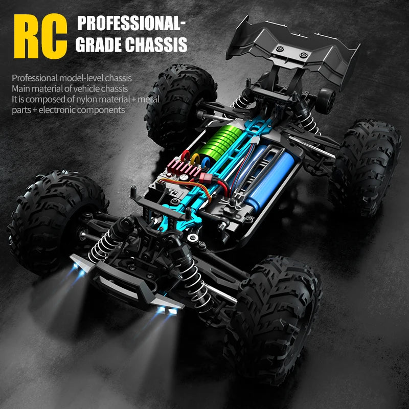 ZWN 1:16 70KM/H Or 50KM/H 4WD RC Car With LED Remote Control Cars High Speed Drift Monster Truck for Kids vs Wltoys 144001 Toys [TOYS]