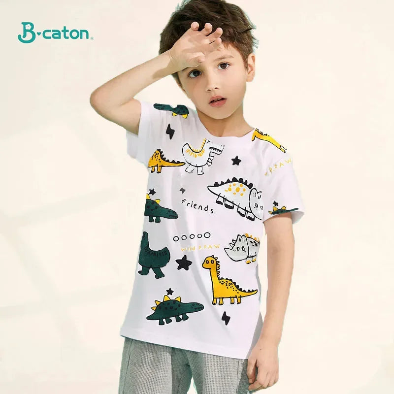 Children's Clothing T-Shirt  Kids Clothes Boys Girls Summer Cartoon Tops Short Sleeve Clothes 100% Cotton Baby Clothing [TSH]