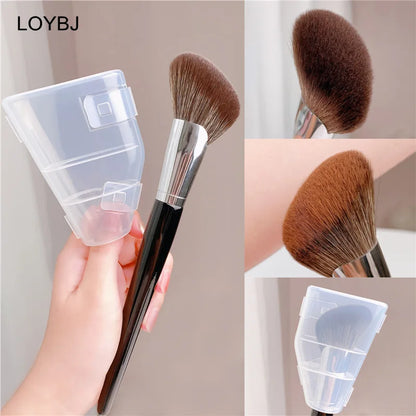 LOYBJ Face Contour Makeup Brushes Fan-shaped Professional Powder Blush Highlighter Bronzer V Face Silhouette Cosmetic Brush Tool [CSM]