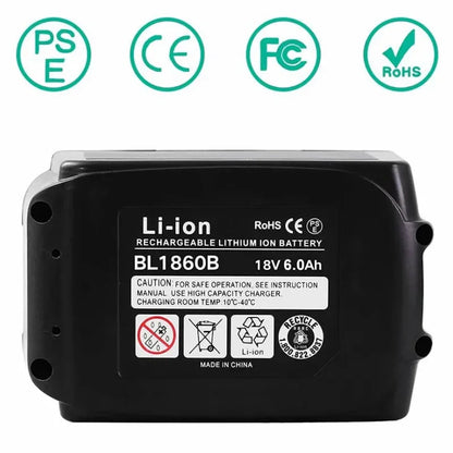 Genuine for Makita 18V battery Rechargeable Power Tools Battery with LED Li-ion Replacement LXT BL1860 BL1850 BL1830 6000mAh [BAT]