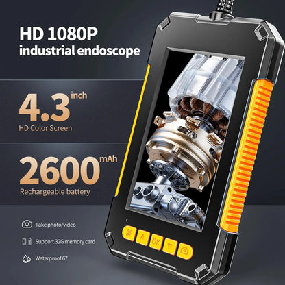 Industrial Endoscope Camera 1080P 4.3 "Single Dual Lens HD1080P Car Inspection Borescope IP68 Waterproof Sewer Camera With LED [CAR]