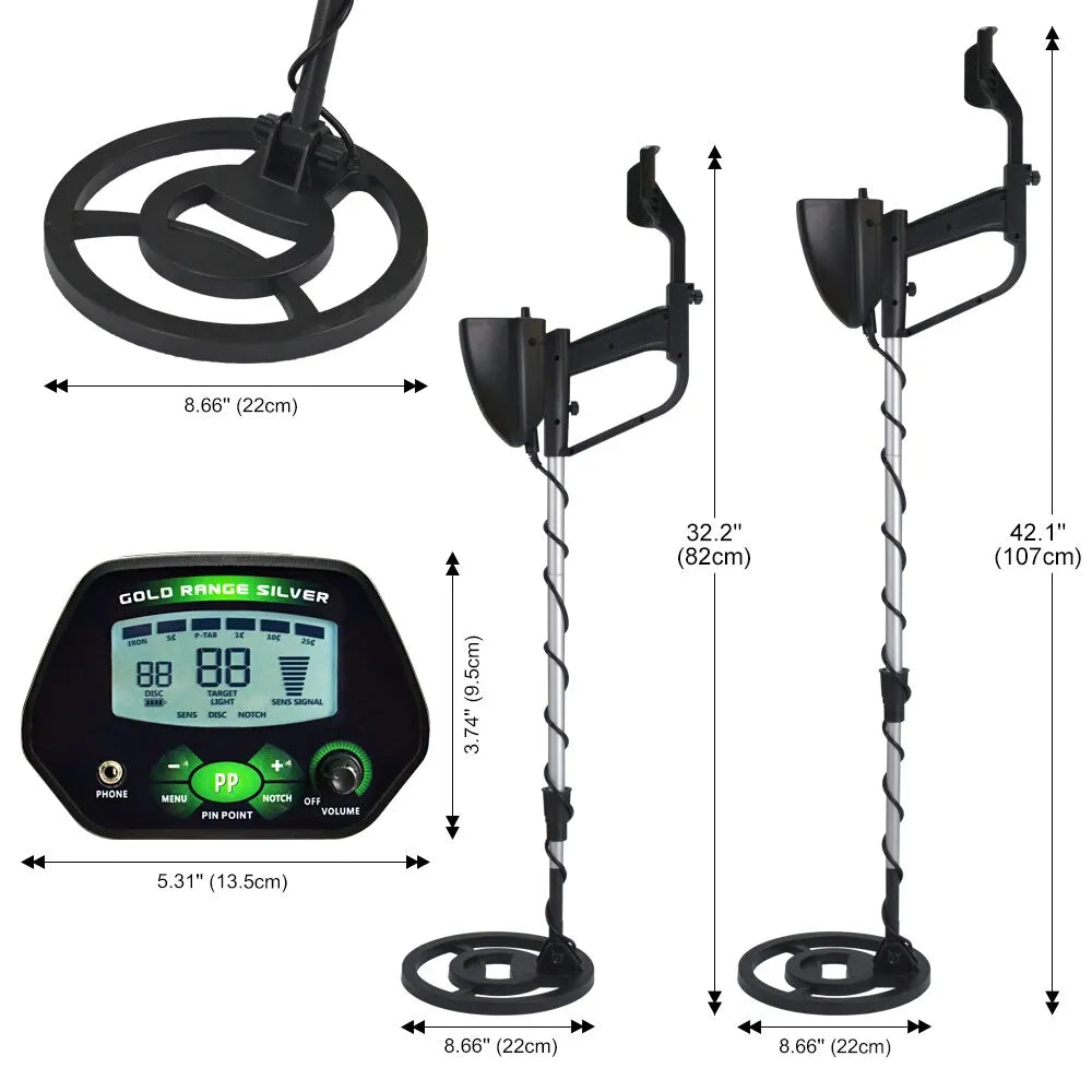 MD-4090 Professional Metal Detector Underground Gold Detector High Accuracy Metal Finder Waterproof Search Coil Seeker Treasure [MTL]