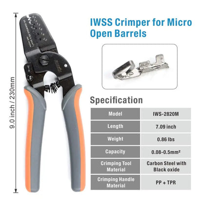 IWS-2820 Jst-xh Connectors Kit Mini Hand Crimping Pliers Set Crimping Tools For Jam, Molex,Tyco, Jst Terminals Clamp Crimper [HTO]