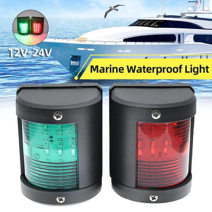 Marine Navigation Signal Lights Red Green LED Anchor Warning Light IP66 12V 24V Sailing Lamp for Speed Boat Styling Accessories [MRN]