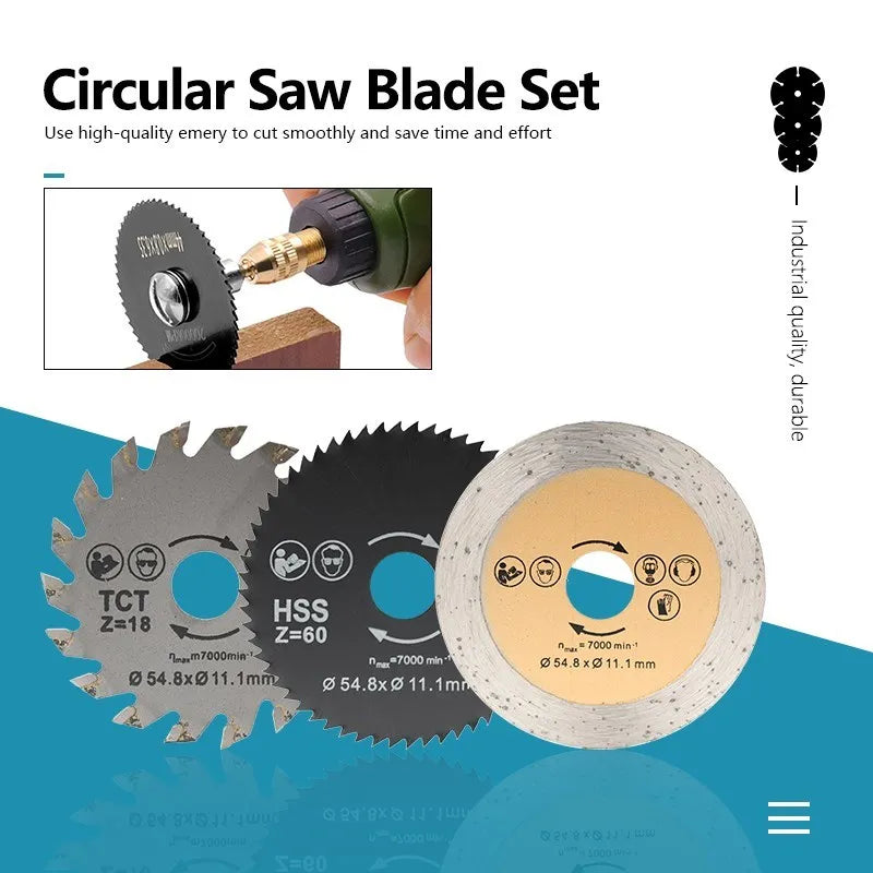 XCAN Out Diameter 54.8mm Mini Circular Saw Blade Wood Cutting Disc,Diamond Saw Blade for Wood Metal Plastic Ceramic Cutting  [PTO]