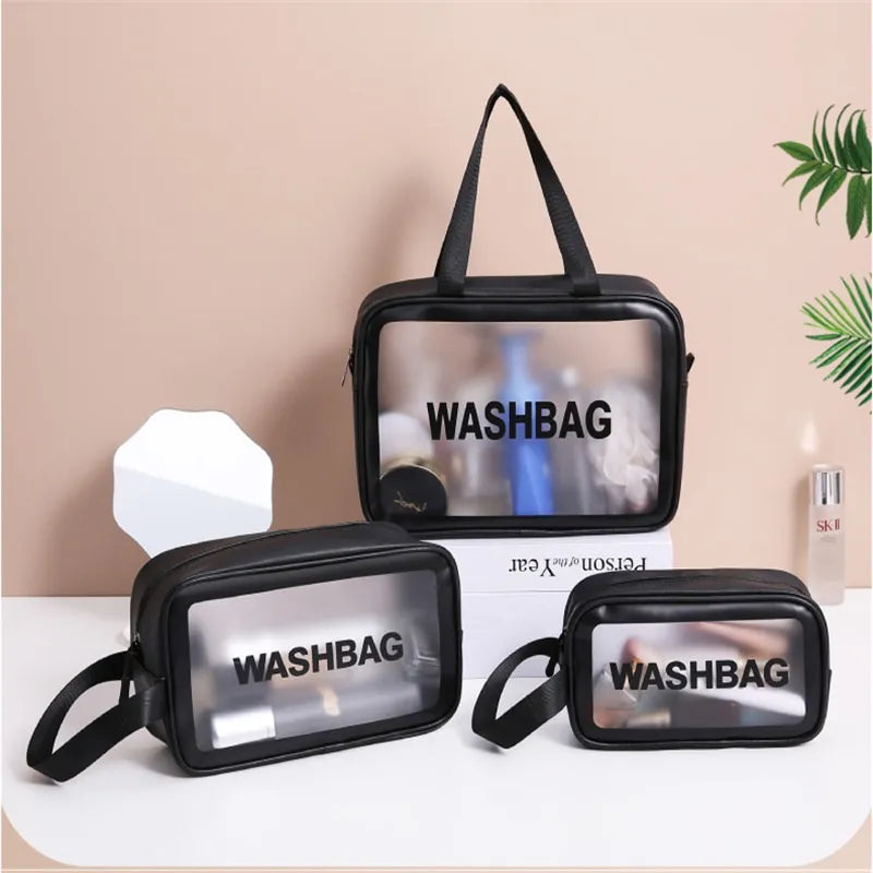 Portable Travel Wash Bag Female Transparent Waterproof Makeup Storage Pouch Large Capacity Cosmetic Organizer Beauty Women Case [CSM]