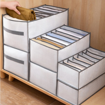 Closets Clothes Organizer Pants Jeans Storage Box Cabinet Drawer Organizer Underwear Socks T-Shirt Wardrobe Storage Organizers [SOX]