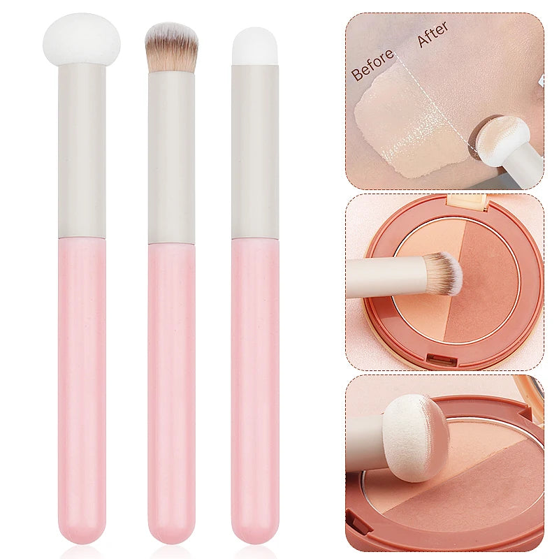 1 Pc Soft Makeup Brushes Sponge Concealer Brush Lipstick Lip Powder Puff Wet Dry Use Foundation Contour Cosmetic Tools [CSM]