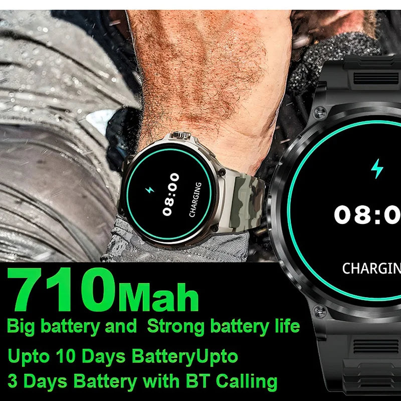 New 1.85-inch ultra HD smartwatch, GPS track, HD Bluetooth call; 710 mah large battery 400+ dial, suitable for Huawei Xiaomi [SWH]