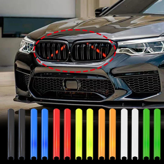 Front Kidney Grille Cover Frame Trim Strips For BMW F30 F31 F32 F33 F20 F21 F22 F23 F44 F45 1 2 3 4 Series M Sport Style Sticker [BDK]