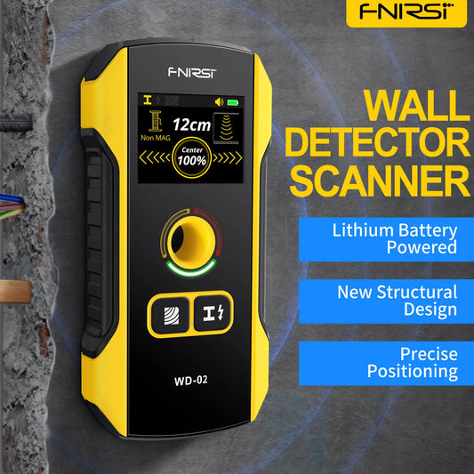 FNIRSI WD-01/WD-02 Metal Detector Wall Scanner AC Live Cable Wires Metal Wood Stud Find with Positioning Hole Wall Detector [MTL]