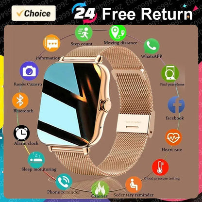 Smart Watch For Men Women Gift Full Touch Screen Sports Fitness Watches Bluetooth Calls Digital Smartwatch Wristwatch Watches [SWH]