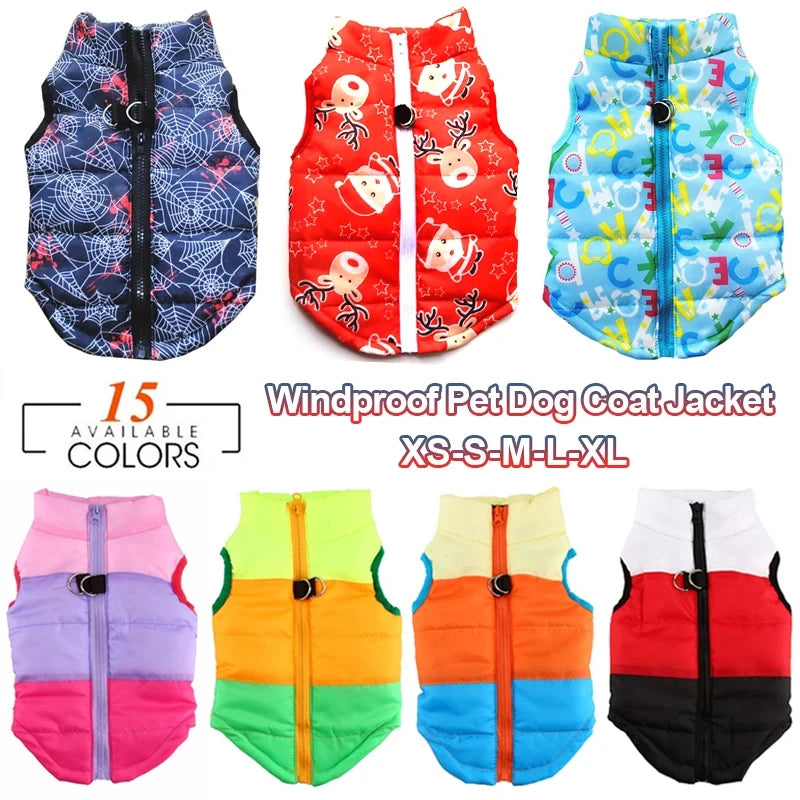 Winter Warm Pet Clothes For Small Dogs Windproof Pet Dog Coat Jacket Padded Clothing for Yorkie Chihuahua Puppy Cat Outfit Vest [PET]