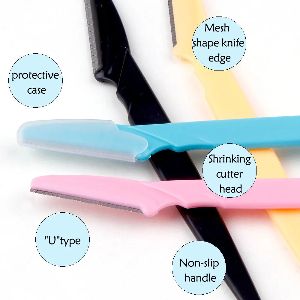 3/4/10Pcs Eyebrow Trimmer Blade Shaver Portable Face Razor Eye Brow Epilation Hair Removal Cutters Safety Razor Woman Makeup [HAI]