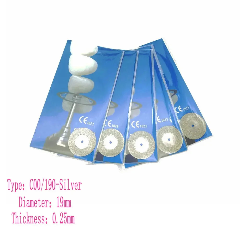 5pcs Dental Diamond Disc Disks Double Sided Grit Cutting Disc Tool Thickness Dental Lab C19/220 [TPT]