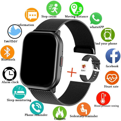 New Smart Watch Men Women Heart Rate Blood Pressure 100+ Sports Modes Fitness Tracker Bluetooth Call Smartwatch Man For Xiaomi [SWH]