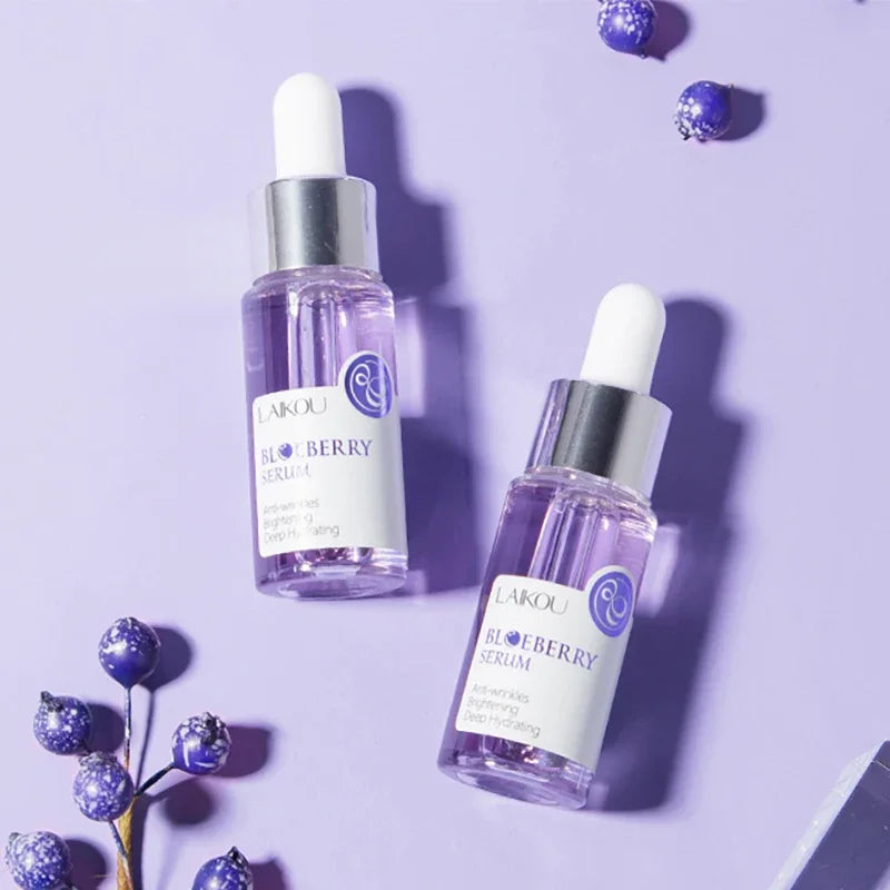 Blueberry Brighting Skin Face Essence Serum Anti Wrinkle Face Serum Shrink Pores Anti-Aging Moisturizing Dry Skin Care 17ml [SKC]