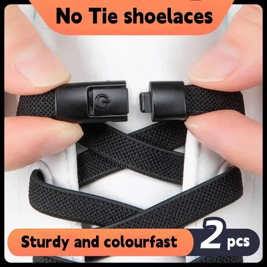 New Press Lock Shoelaces Without ties Gradient Flats Elastic Laces Sneakers Kids Adult No Tie Shoe laces for Shoes Accessories [SHO]