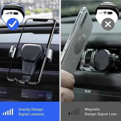 Gravity Car Holder For Phone Air Vent Clip Mount Mobile Cell Stand Smartphone GPS Support For iPhone 13 12 Xiaomi Samsung Phone [CAR]