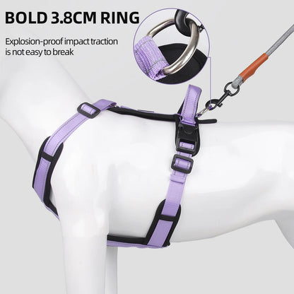 Anti-Escape Dog Harness with Handle Reflective Nylon Dog Harness Vest for Small Medium Dogs French Bulldog Walking Pet Supplies [PET]