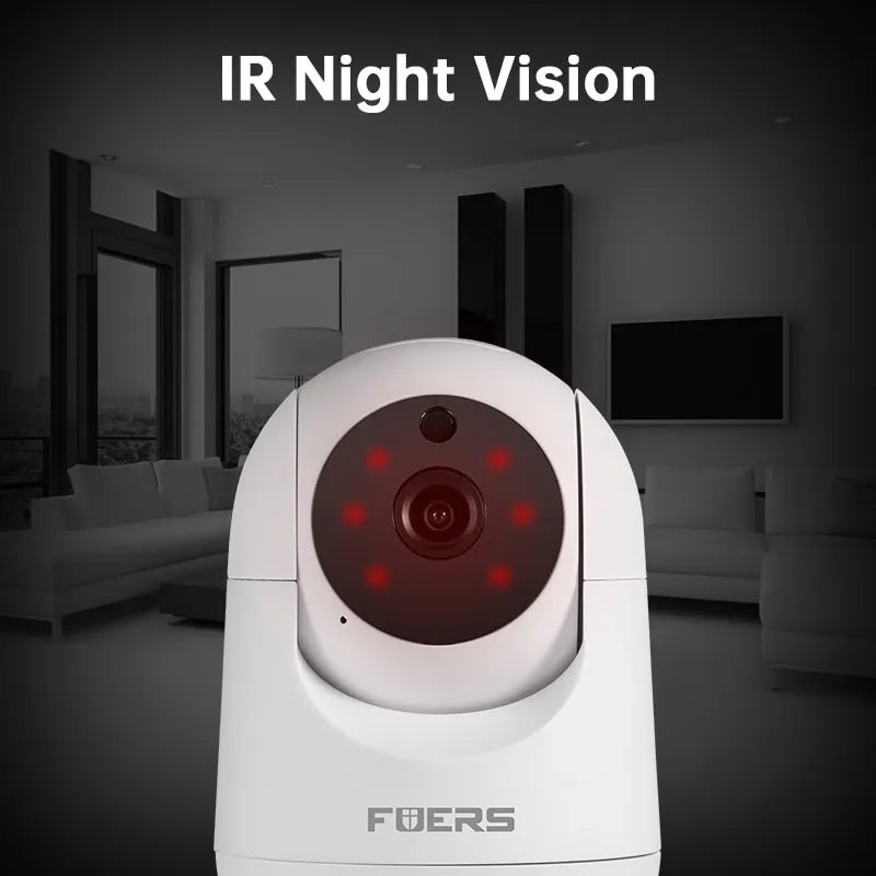 Fuers 3MP WiFi Camera Tuya Smart Home Indoor Wireless IP Surveillance Camera AI Detect Automatic Tracking Security Baby Monitor [SEC]