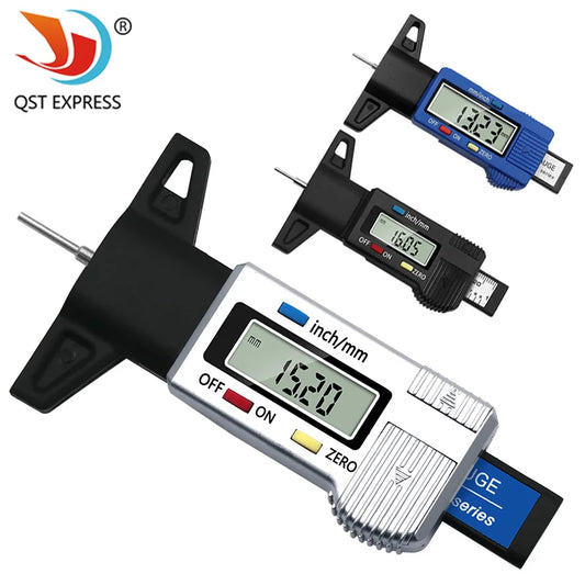 Digital Tread Depth Gauge For Car Tyre Tire Meter Thickness Gauges Automobile Tire Wear Detection Measuring Tools Depth Caliper [MTR]