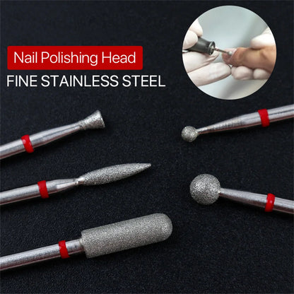 Cuticle Clean Carbide Nail Drill Bit Diamond Rotary Burrs Electric Nail File For Manicure Pedicure Tools [TPT]