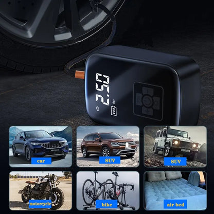 Wireless Car Air Compressor Electric Tire Inflator Pump for Motorcycle Bicycle Boat AUTO Tyre Balls [CAR]