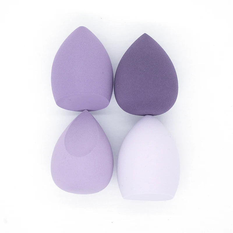 4Pc/Bag Makeup Sponge Powder Puff Dry and Wet Combined Beauty Cosmetic Ball Foundation Powder Puff Bevel Cut Make Up Sponge Tool [CSM]