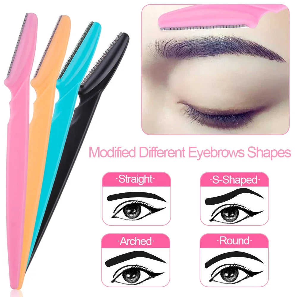 3/4/10Pcs Eyebrow Trimmer Blade Shaver Portable Face Razor Eye Brow Epilation Hair Removal Cutters Safety Razor Woman Makeup [HAI]